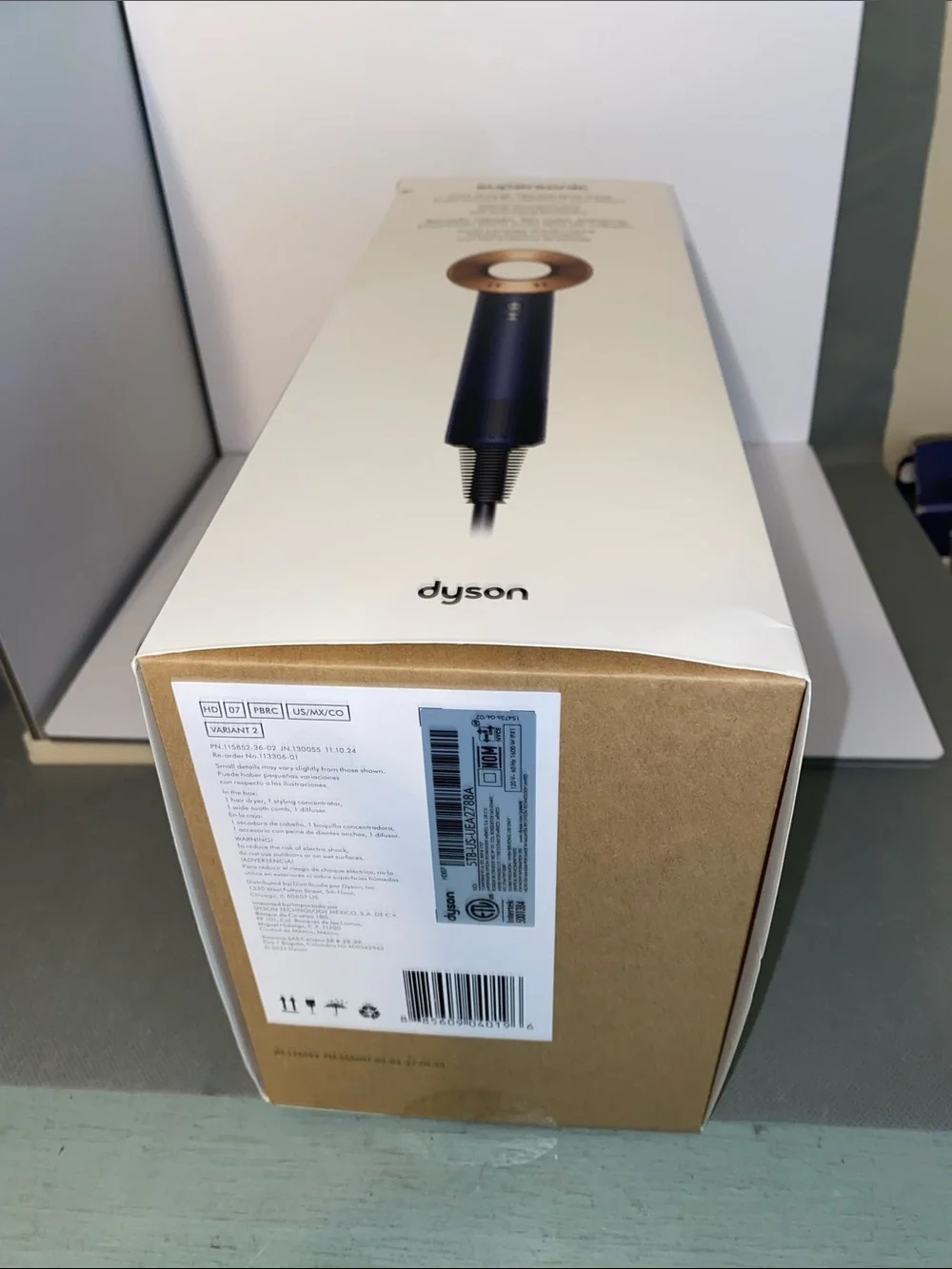 Dyson Supersonic Hairdryer HD07 Prussian Blue / Rich Copper 4 Attachments New